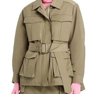 Rocket X Lunch Khaki Utility Jacket | Women's Small | NWT $315 Retail (No Belt)